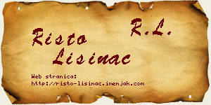 Risto Lisinac vizit kartica